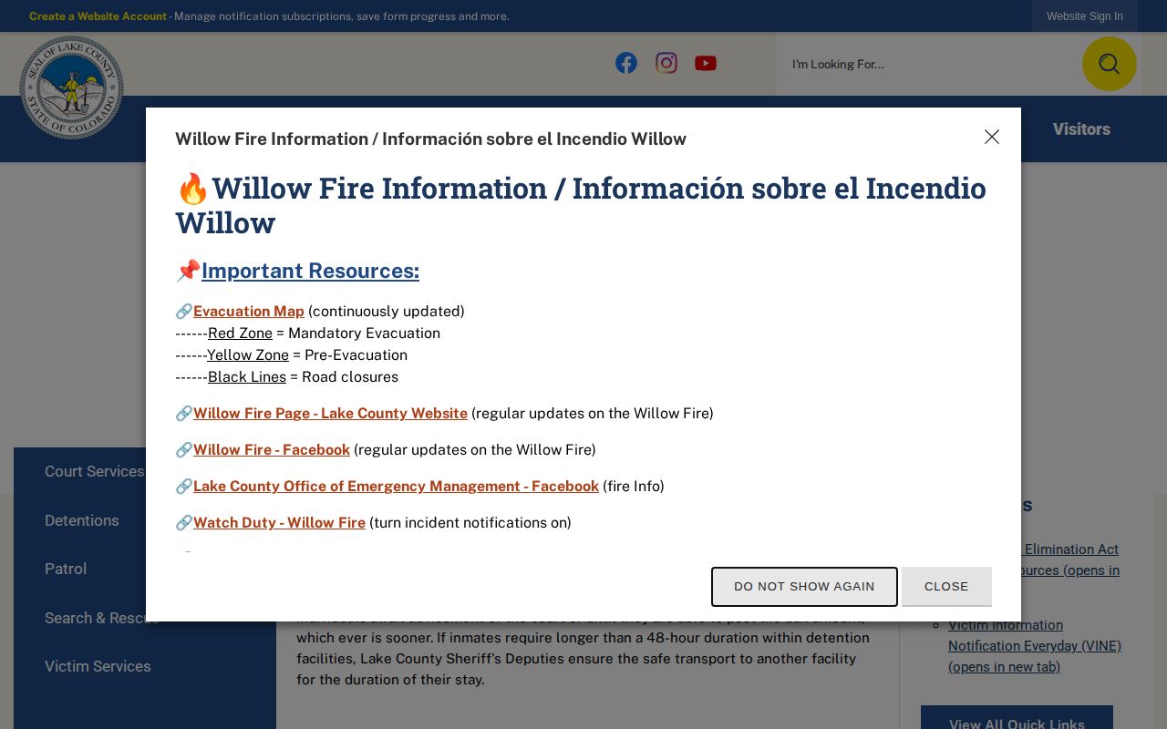 Lake County released inmates Detentions page