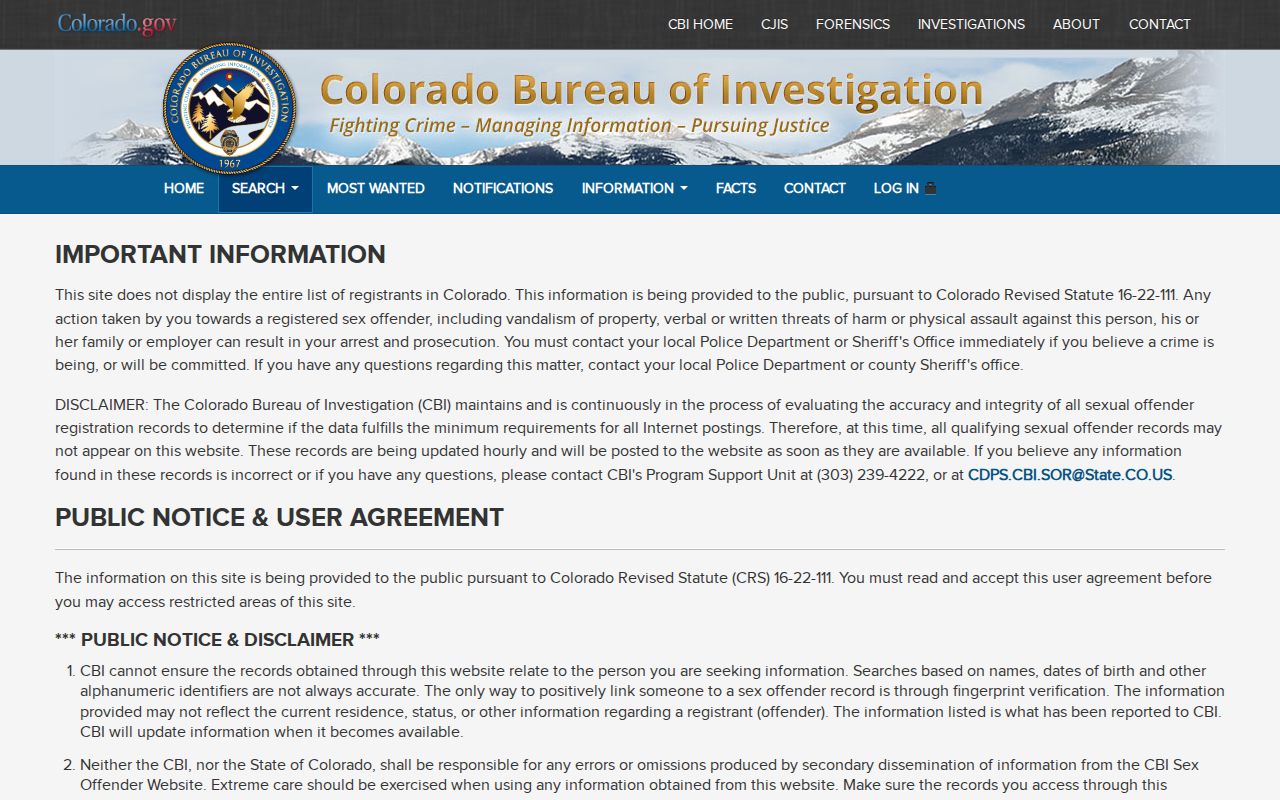 Lake County released inmate mugshots CBI registry limits